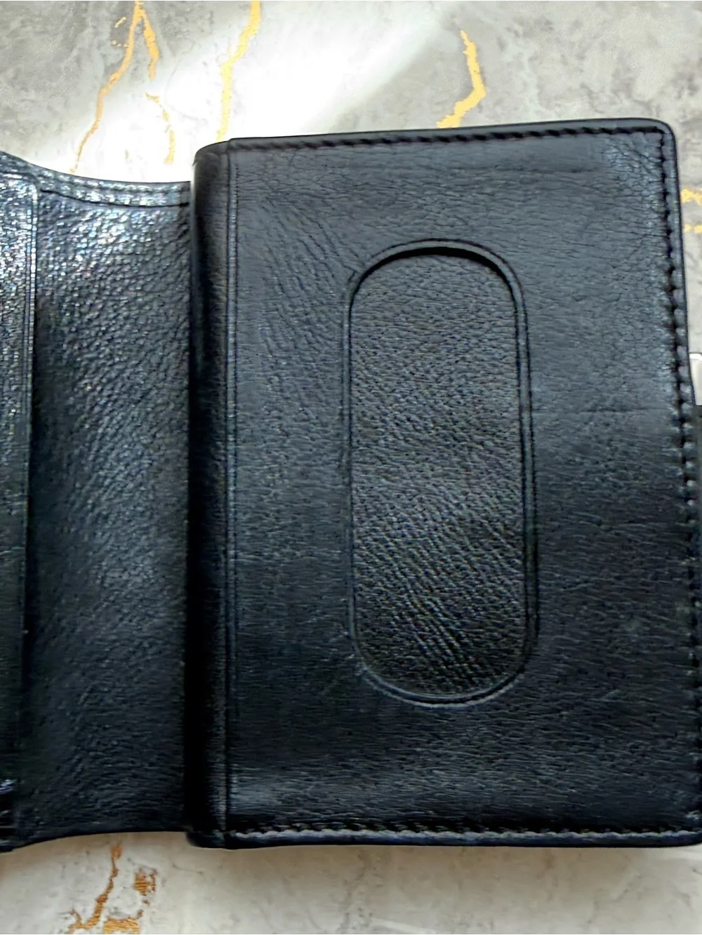 Vintage Christian Dior Oblique Black Monogram Trotter Bifold Kiss Lock Wallet